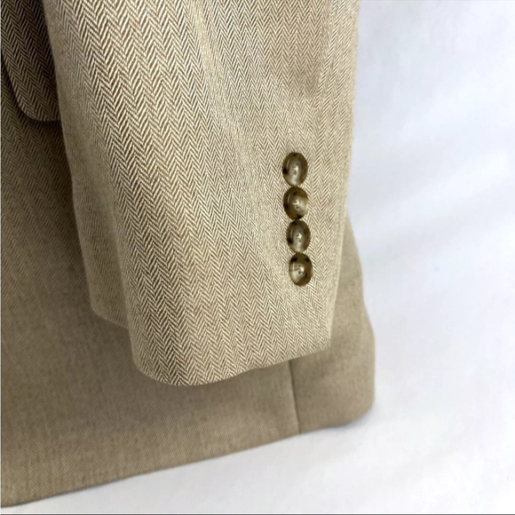 Mens Jos. A. Bank Silk Camel Hair Tan Blazer Sport Coat Jacket Sz 46L Tan - Picture 3 of 10